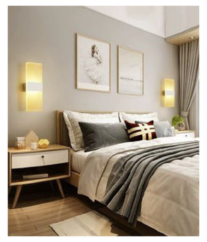 Applique Lampada Parete Led 8watt Doppia Emissione Luce 3000k 4000k 6500k E37  -bianco Caldo      -