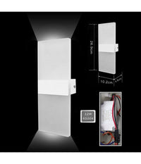 Applique Lampada Parete Led 8watt Doppia Emissione Luce 3000k 4000k 6500k E37  -bianco Freddo      -