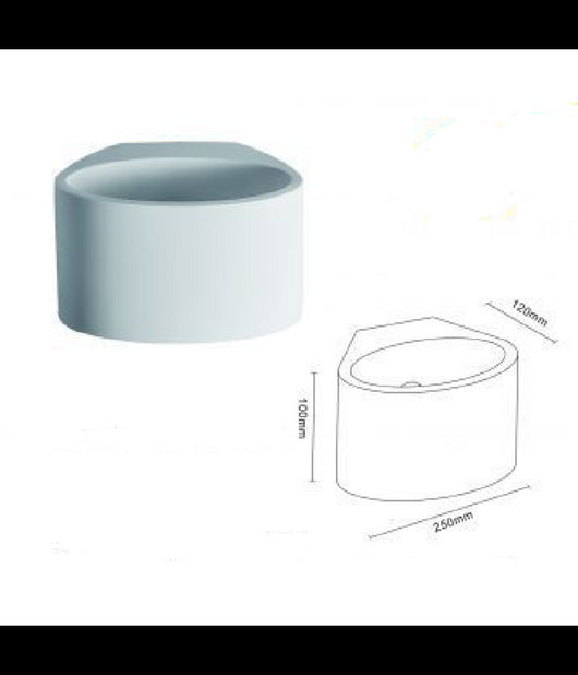 Applique Lampada Parete Moderno In Gesso Ovale Attacco 1xg9 Verniciabile Gs-e65         