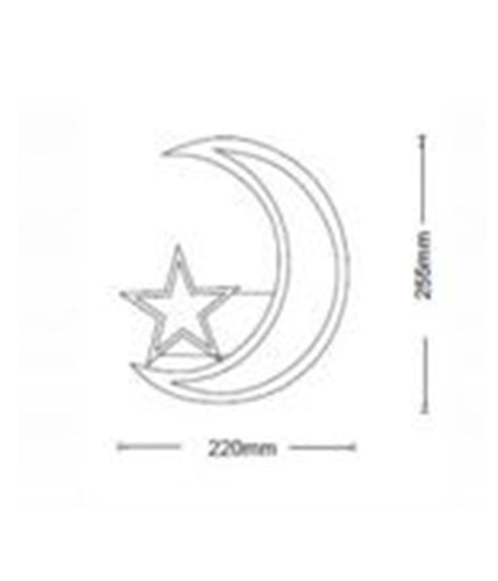 Applique Lampada Stella E Luna A Led Moderna 11w Tre Colorazione Di Luce E47-3c         