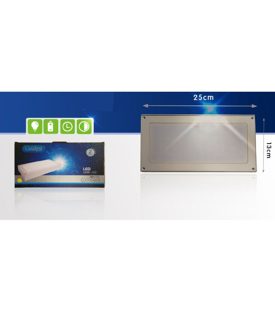 Applique Led 18 W Slim A Parete Rettangolare Luce Naturale Fredda Calda Xc-9043         