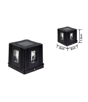 Applique Led 2,5 W Esterno Lampada Cubo A Parete Luce Moderna Giardino Nero Es32         