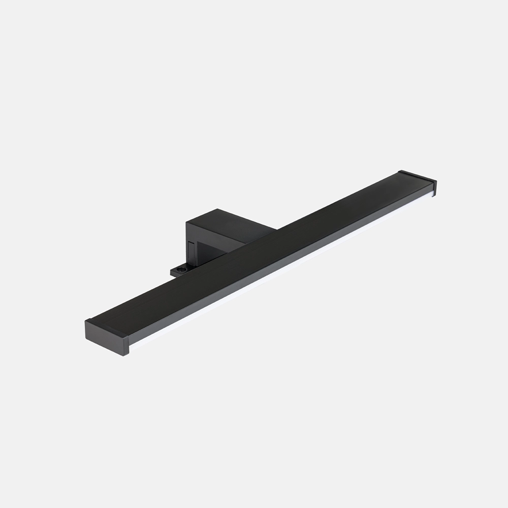 Applique led universale 40 cm per specchi in alluminio nero opaco
