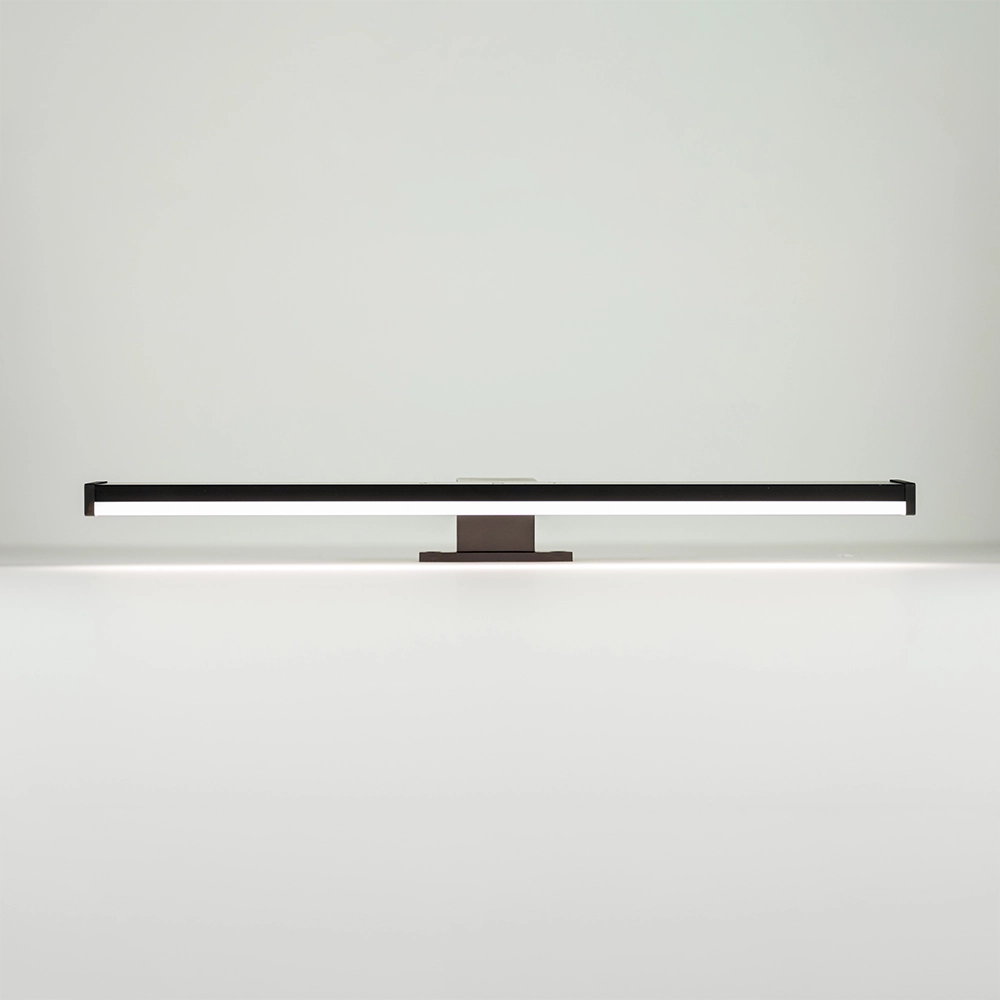 Applique led universale 40 cm per specchi in alluminio nero opaco