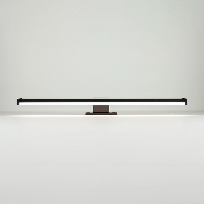 Applique led universale 40 cm per specchi in alluminio nero opaco