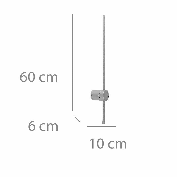 LÚZETE - APPLIQUE LED 8W 3000K ACCIAIO VERNICIATO NERO 60 CM MIREA