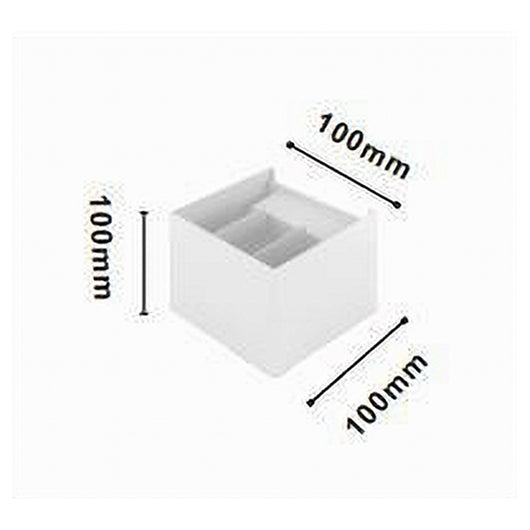 Trade Shop - Applique Led A Cubo 12 Watt Lampada Quadrata Bianco Da Parete Interno Ip20 00748         