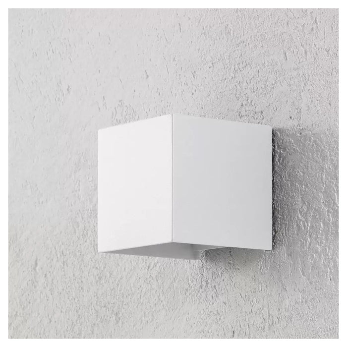 Trade Shop - Applique Led A Cubo 12 Watt Lampada Quadrata Bianco Da Parete Interno Ip20 00748         