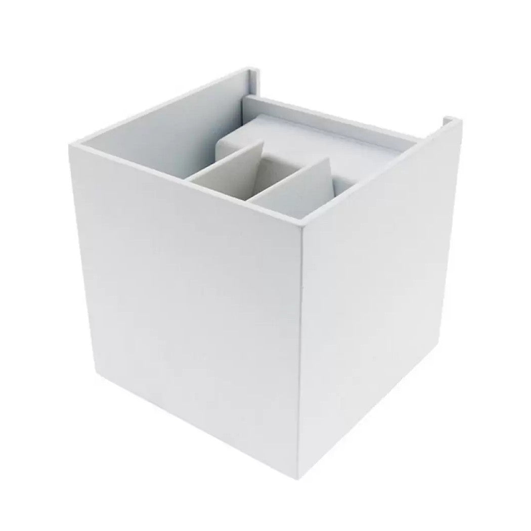 Trade Shop - Applique Led A Cubo 12 Watt Lampada Quadrata Bianco Da Parete Interno Ip20 00748         