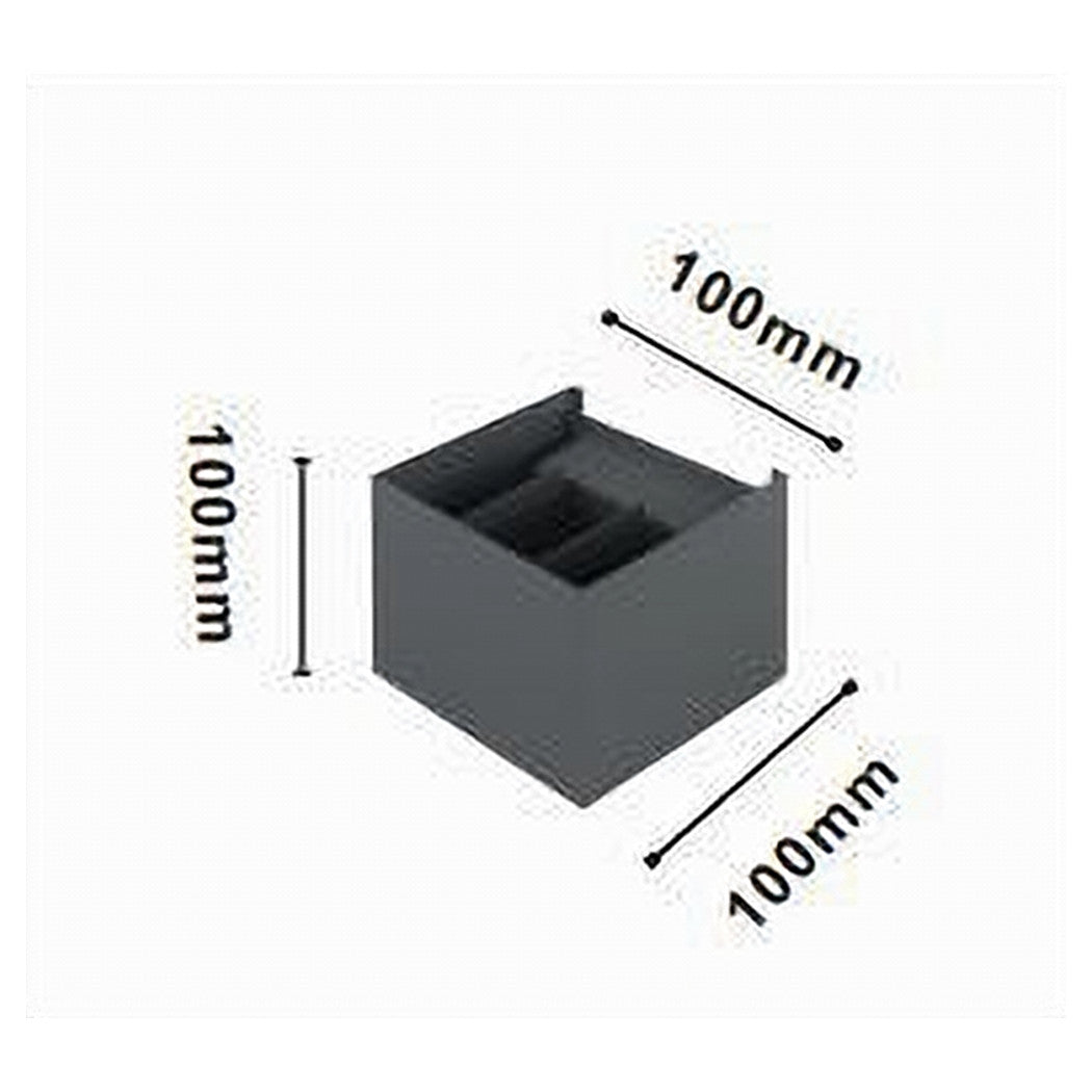 Trade Shop - Applique Led A Cubo 12 Watt Lampada Quadrata Grigio Da Parete Interno Ip20 00762         