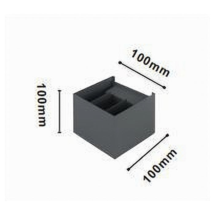 Trade Shop - Applique Led A Cubo 12 Watt Lampada Quadrata Grigio Da Parete Interno Ip20 00762         