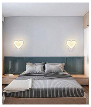 Applique Led A Cuore 6w Lampada A Parete Lumetto Luce Fredda Calda Naturale E28         