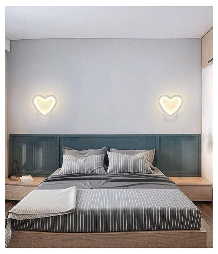 Applique Led A Cuore 6w Lampada A Parete Lumetto Luce Fredda Calda Naturale E28  -bianco Caldo      -