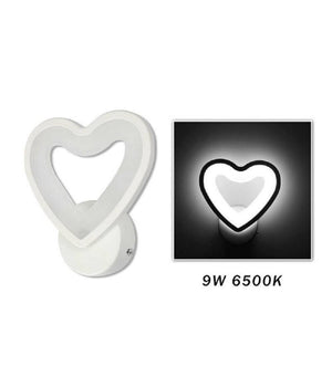 Applique Led A Cuore 6w Lampada A Parete Lumetto Luce Fredda Calda Naturale E28  -bianco Freddo      -