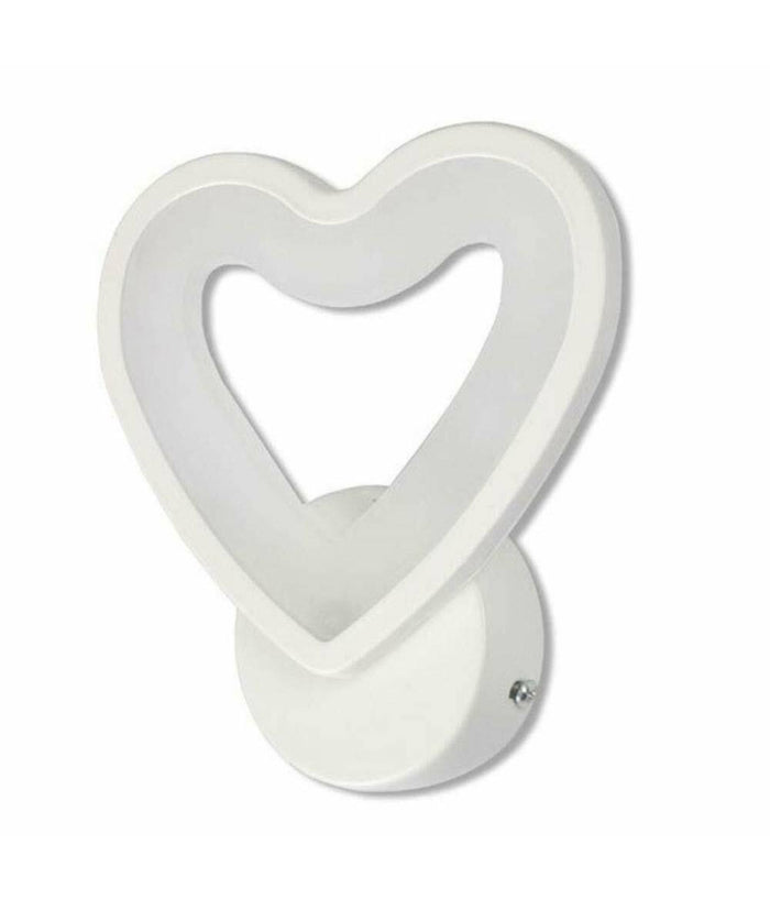 Applique Led A Cuore 6w Lampada A Parete Lumetto Luce Fredda Calda Naturale E28         