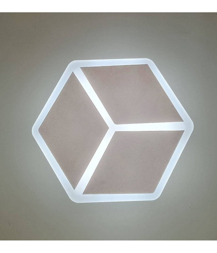 Applique Led A Muro Lampada Moderna 12w Effetto Cubo 3d 3 Modalità  Luce Aq11-3c         