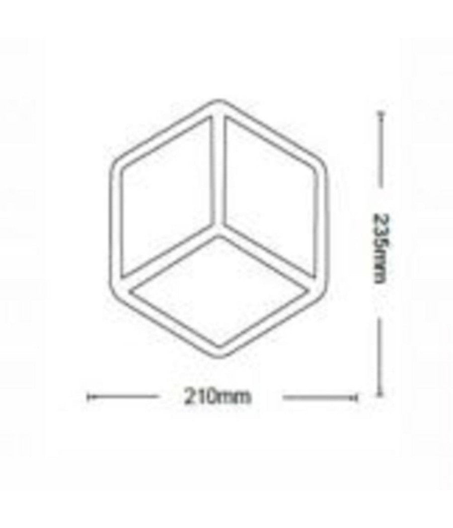 Applique Led A Muro Lampada Moderna 12w Effetto Cubo 3d 3 Modalità  Luce Aq11-3c         