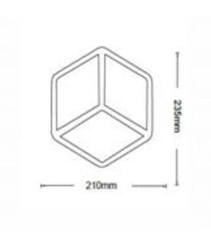 Applique Led A Muro Lampada Moderna 12w Effetto Cubo 3d 3 Modalità  Luce Aq11-3c         
