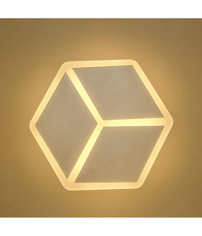 Applique Led A Muro Lampada Moderna 12w Effetto Cubo 3d 3 Modalità  Luce Aq11-3c         
