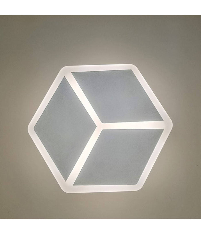 Applique Led A Muro Lampada Moderna 12w Effetto Cubo 3d 3 Modalità  Luce Aq11-3c         