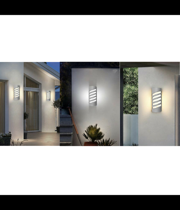 Applique Led A Parete 12 W Per Esterno Luce 3000k 6500k 4000k Grigio Ip65 Es56         