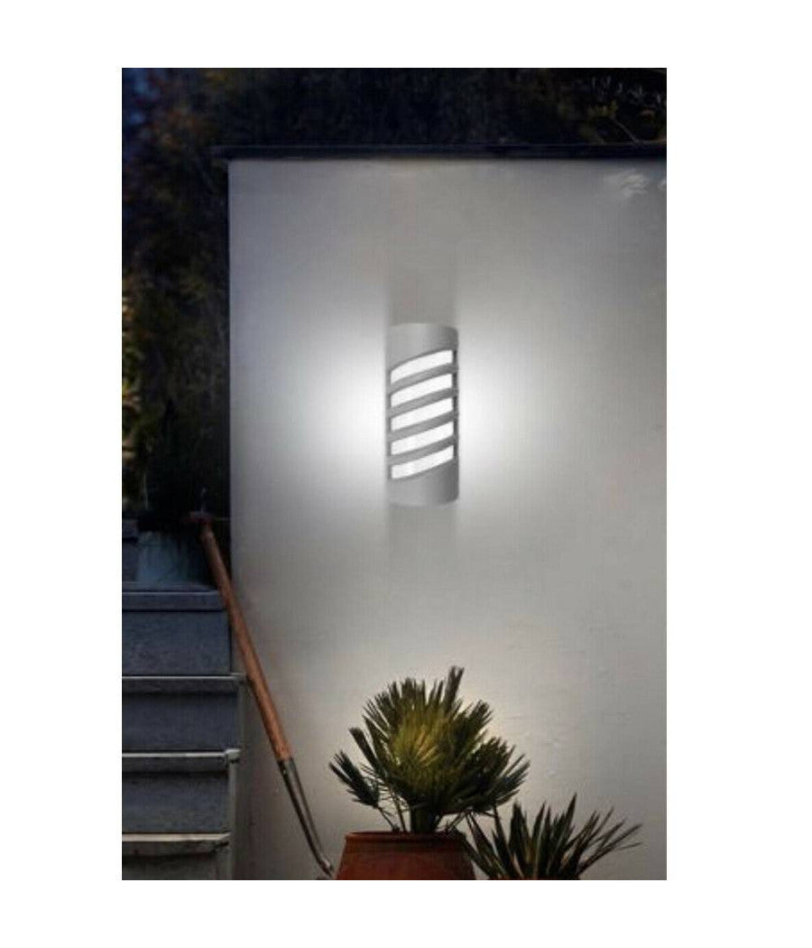 Applique Led A Parete 12 W Per Esterno Luce 3000k 6500k 4000k Grigio Ip65 Es56  -bianco Freddo      -
