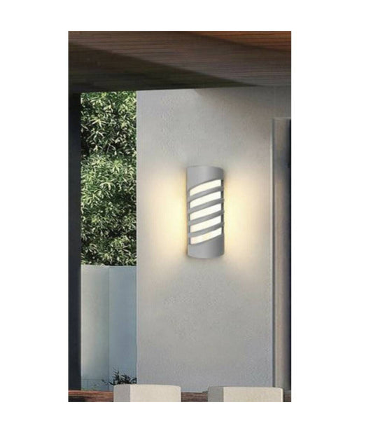 Applique Led A Parete 12 W Per Esterno Luce 3000k 6500k 4000k Grigio Ip65 Es56  -bianco Caldo      -
