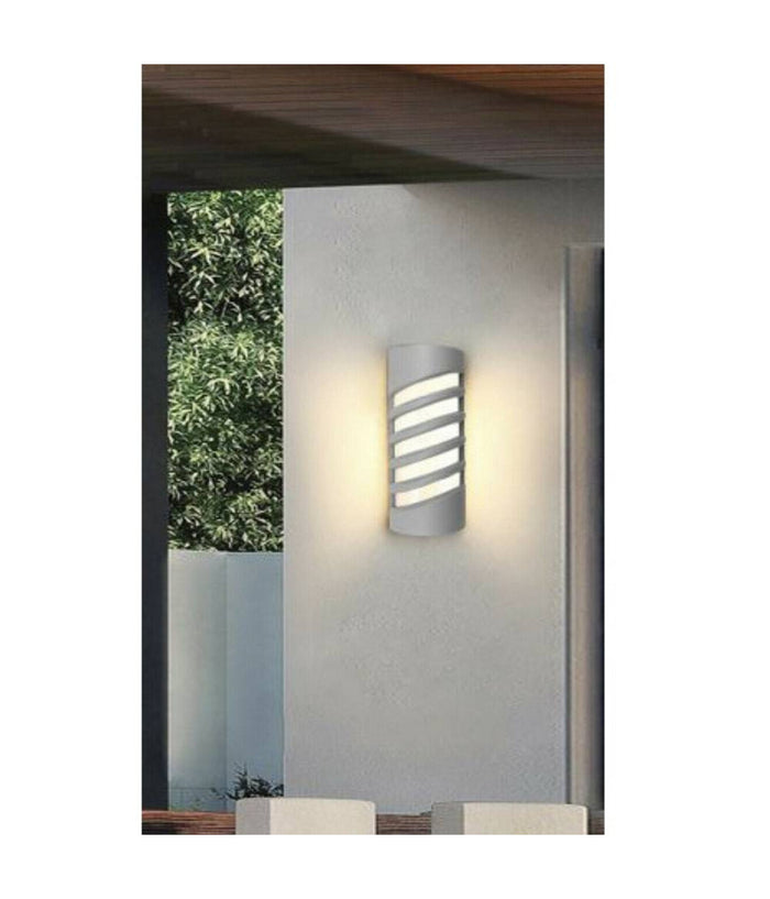 Applique Led A Parete 12 W Per Esterno Luce 3000k 6500k 4000k Grigio Ip65 Es56  -bianco Caldo      -