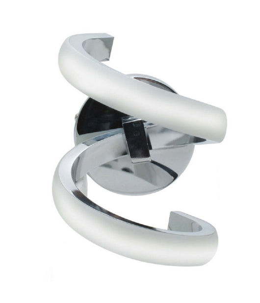 Applique Led A Parete 9watt Curva Spirale Luce Fredda Naturale Calda E58 Argento         