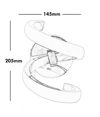 Applique Led A Parete 9watt Curva Spirale Luce Fredda Naturale Calda E58 Argento         