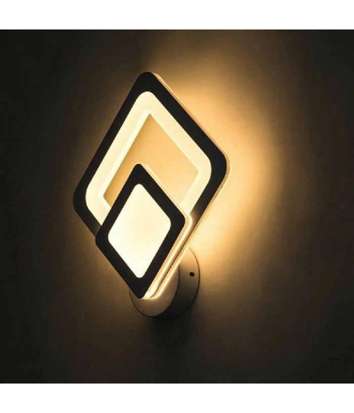 Applique Led A Rombo 12 W Parete Lumetto Abat Jour Luce 6500k 3000k 4000k E82-b  -bianco Caldo      -