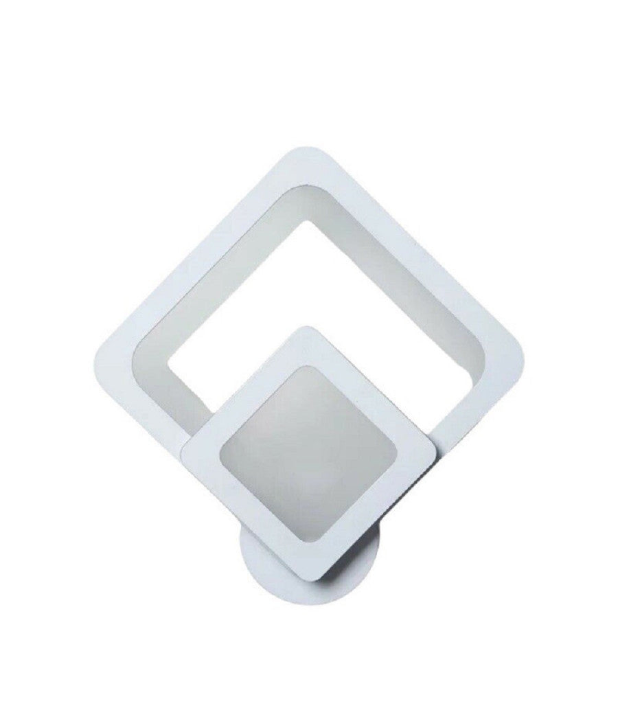 Applique Led A Rombo 12 W Parete Lumetto Abat Jour Luce 6500k 3000k 4000k E82-b         