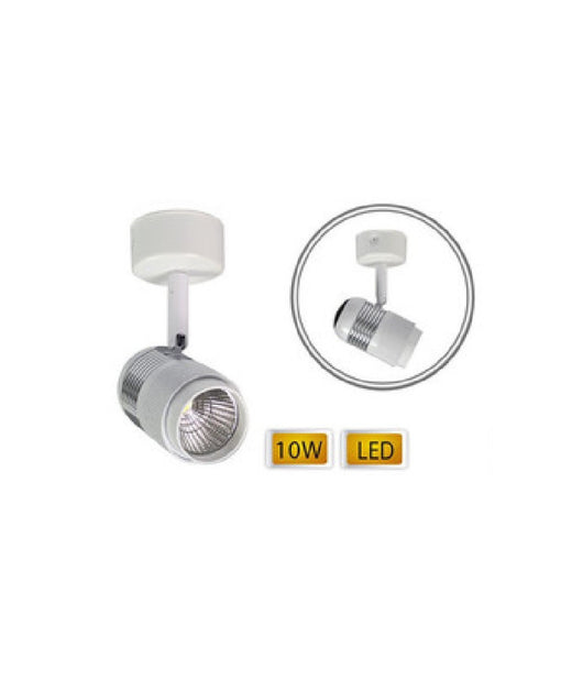 Trade Shop - Applique Led Cob 10w Faretto Staffa Orientabile Lampada Soffitto Parete F10w-1a -