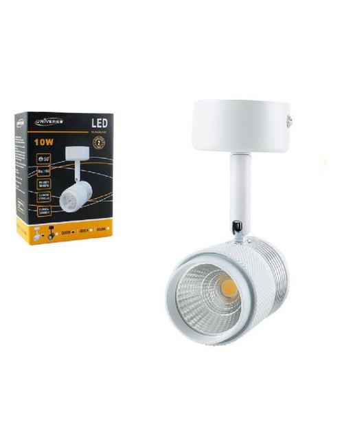 Trade Shop - Applique Led Cob 10w Faretto Staffa Orientabile Lampada Soffitto Parete F10w-1a -
