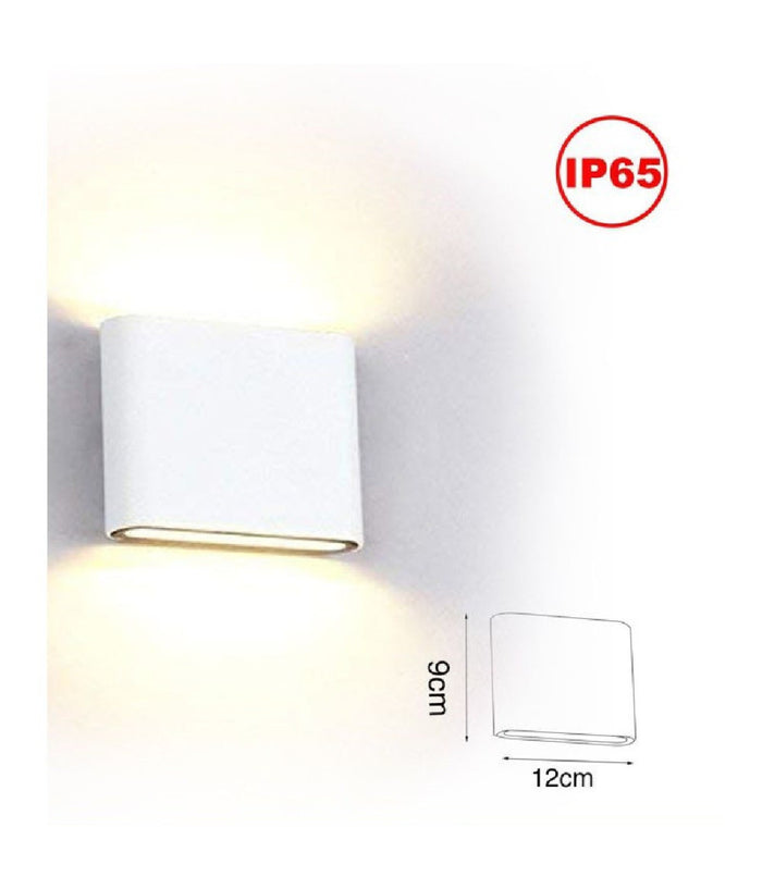 Applique Led Cob 10w Quadrata Bianca Slim Up & Down Luce Fredda Naturale Xc-9047  -bianco Naturale      -