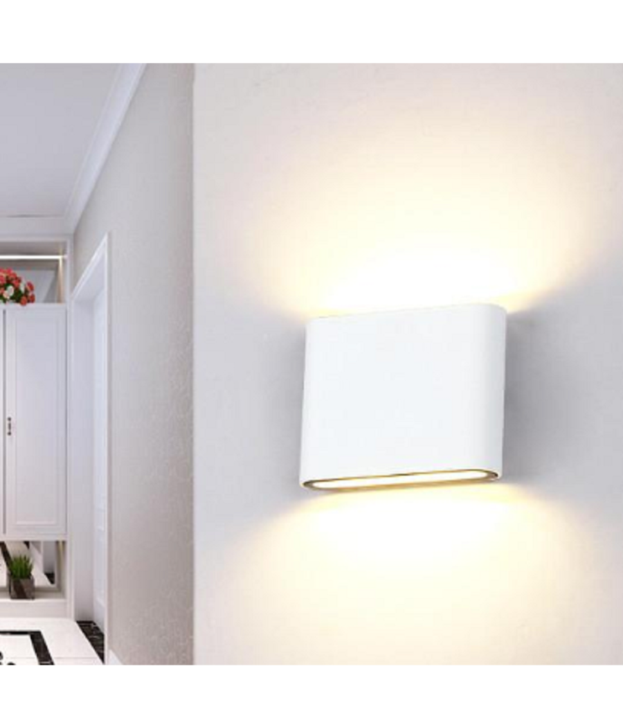 Applique Led Cob 10w Quadrata Bianca Slim Up & Down Luce Fredda Naturale Xc-9047         