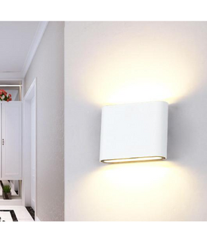 Applique Led Cob 10w Quadrata Bianca Slim Up & Down Luce Fredda Naturale Xc-9047  -bianco Naturale      -