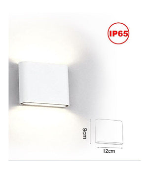 Applique Led Cob 10w Quadrata Bianca Slim Up & Down Luce Fredda Naturale Xc-9047         