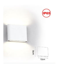 Applique Led Cob 10w Quadrata Bianca Slim Up & Down Luce Fredda Naturale Xc-9047  -bianco Freddo      -