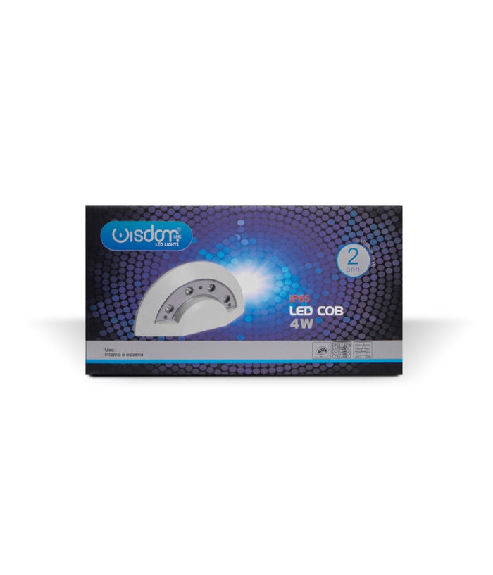 Applique Led Cob Stondata Bianca 4 W Design Elegante Luce Fredda 6500k Xc-9305         