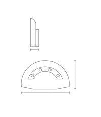 Applique Led Cob Stondata Bianca 4 W Design Elegante Luce Fredda 6500k Xc-9305         