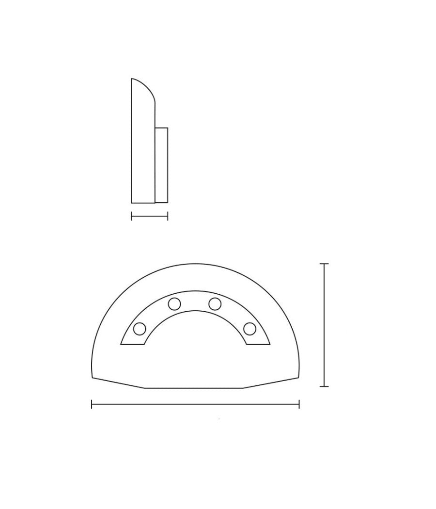 Applique Led Cob Stondata Bianca 4 W Design Elegante Luce Fredda 6500k Xc-9305         