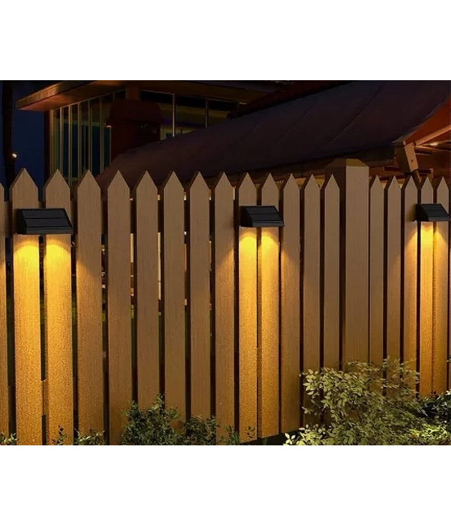 Applique Led Con Pannello Solare A Parete 3 W Ip65 Luce 3000k 6500k Nero Yh0615         