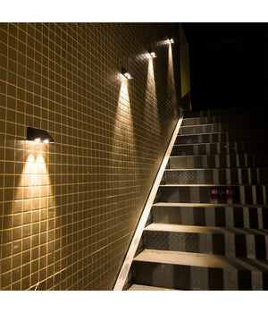 Applique Led Con Pannello Solare A Parete 3 W Ip65 Luce 3000k 6500k Nero Yh0615         