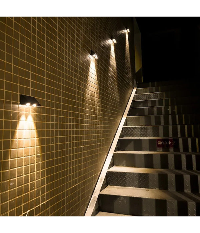 Applique Led Con Pannello Solare A Parete 3 W Ip65 Luce 3000k 6500k Nero Yh0615         