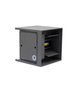 Applique Led Cubo Grigio Lampada Da Parete 5w 750lmn Luce Regolabile Updown Ip65         