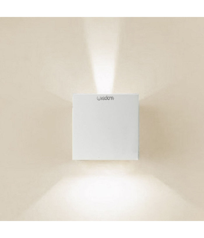 Applique Led Cubo Lampada Da Parete 10w 1300lm Luce Regolabile Updown Ip65         