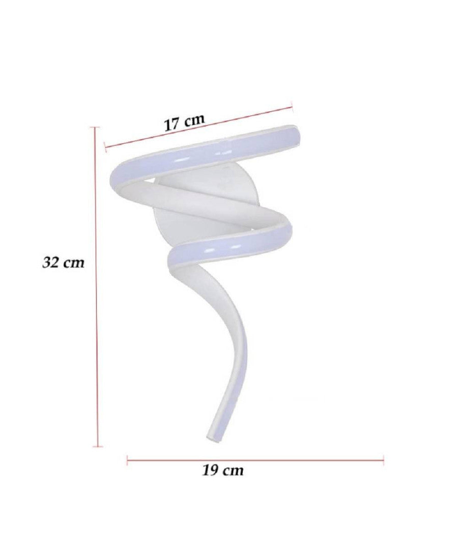 Applique Led Curvo 10 W Lampada Da Parete Stilizzata 3 Colorazioni Luce Aq19-3c         