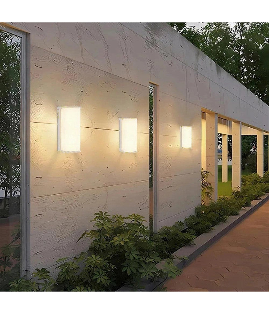 Applique Led Da Esterno Facciate Giardino Moderno Lampada Da Muro 10w Ip65 643-b  -bianco Naturale      -