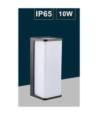 Applique Led Da Esterno Giardino Moderno Lampada Da Muro Nera 10 Watt Ip65 643-n         
